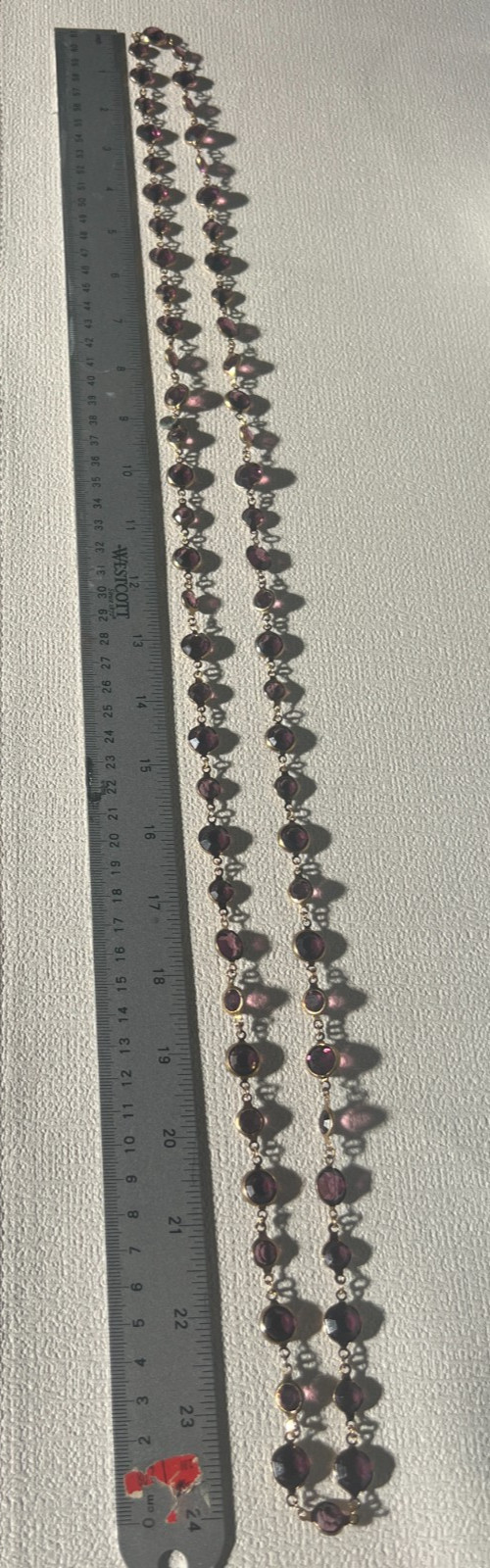 Vintage CHANEL Gripoix Amethist Crystal Sautoir Necklace (1980s)