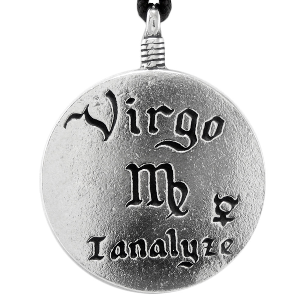 Virgo Zodiac Pendant Astrology Necklace Horoscope Pewter Talisman Jewelry