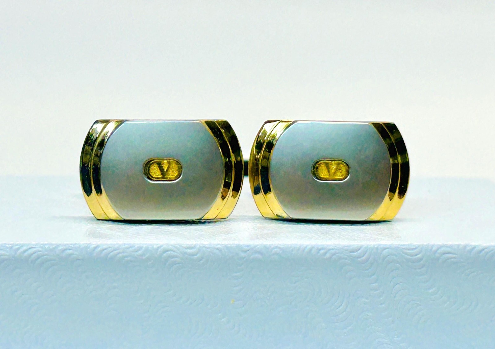 Valentino Cufflinks V Logo Authentic Designer Gift for Him