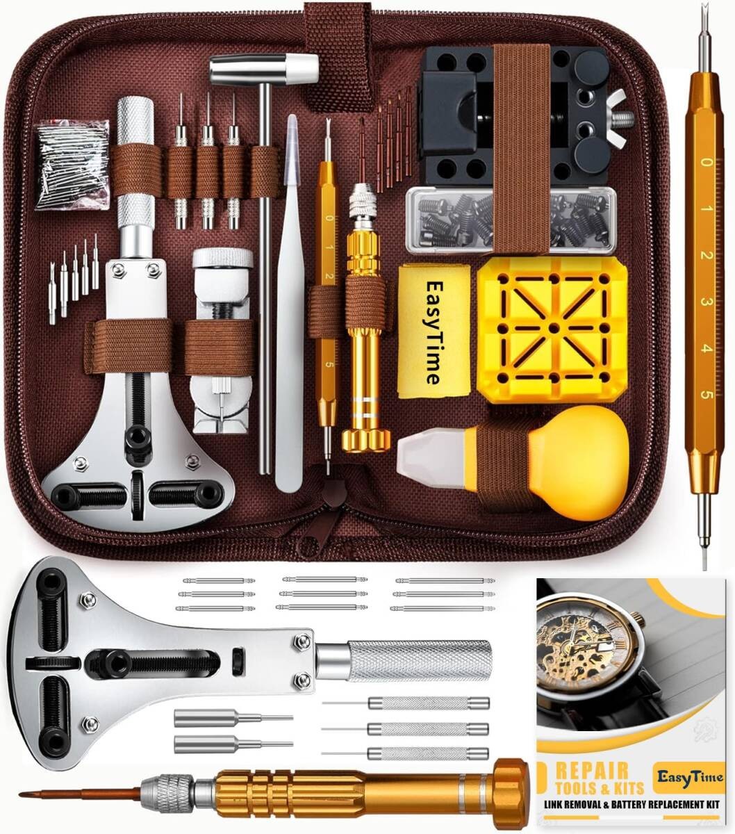 EasyTime Professional Watch Repair Kit Watch Band Tool Link Pin Remover Set Watc