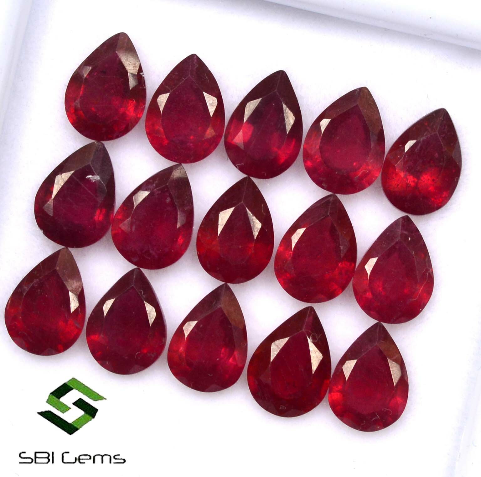 13.45 Cts Natural Ruby Pear Cut 7×5 mm Lot 15 Pcs Calibrated Loose Gemstones GF