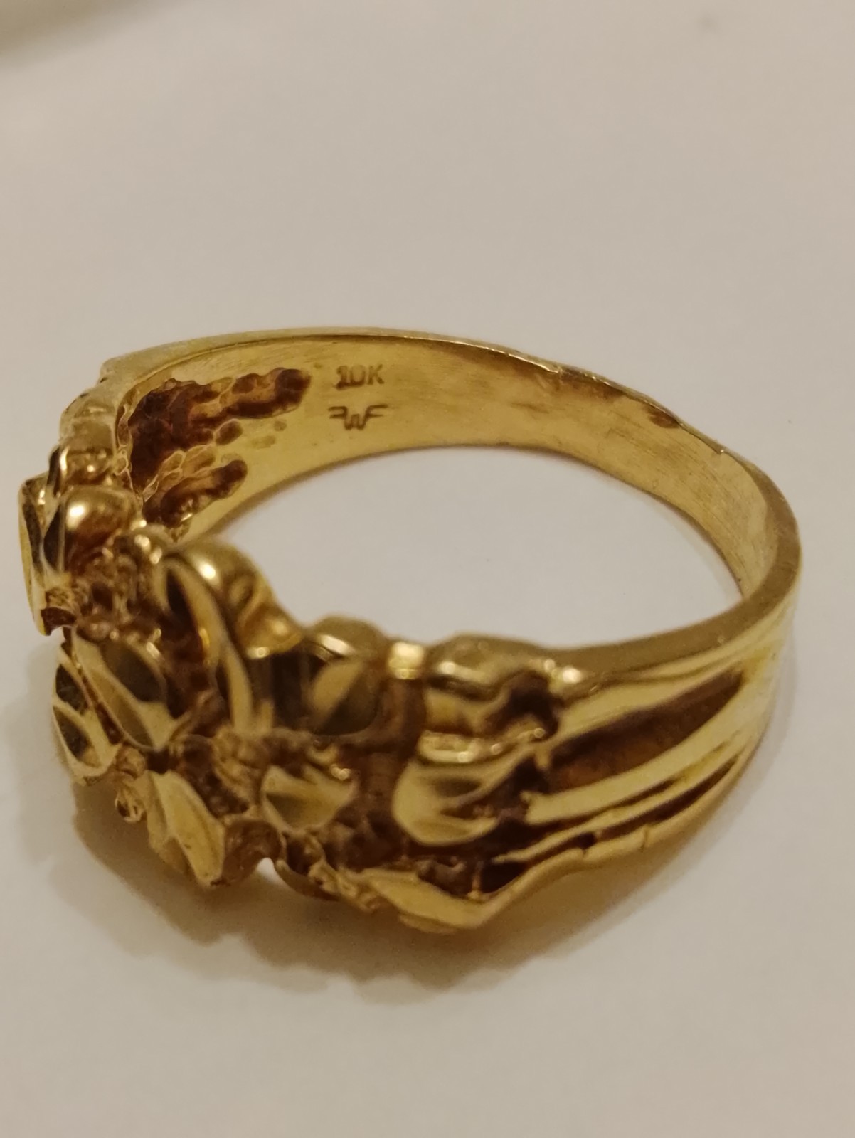 10k gold nugget ring vintage