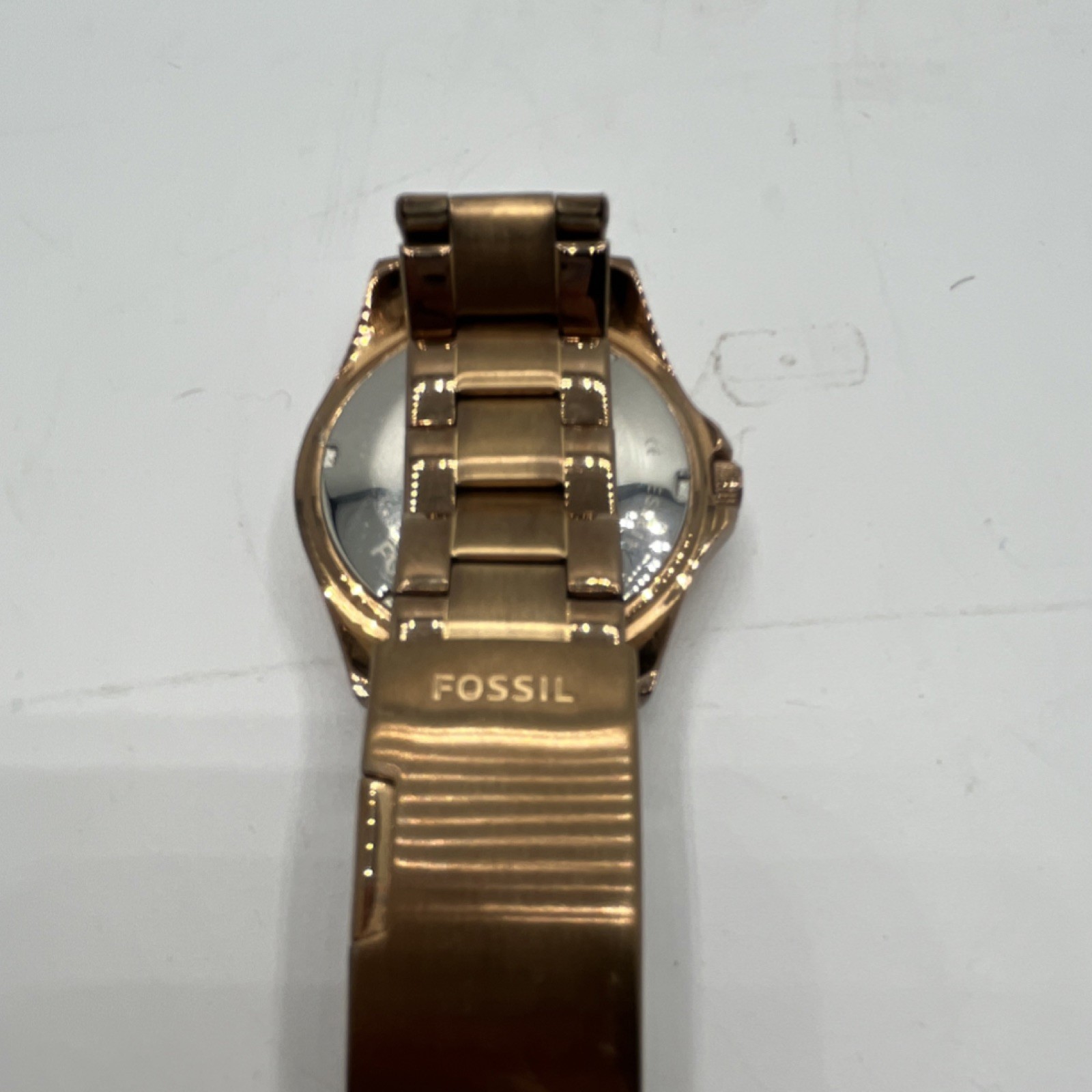 Fossil Riley Women’s Quartz Analog 38mm Gold Dial Crystal Bezel 50m Bracelet