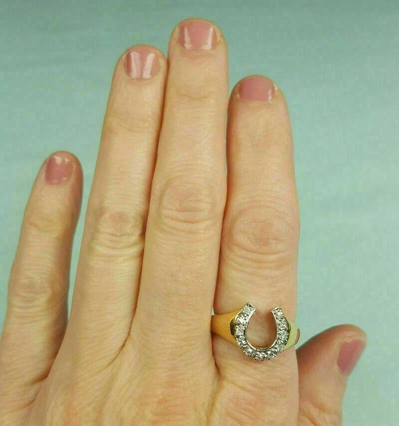 3Ct Round Cut Simulated Diamond Horseshoe Wedding Ring In 14K Yellow Gold Plated