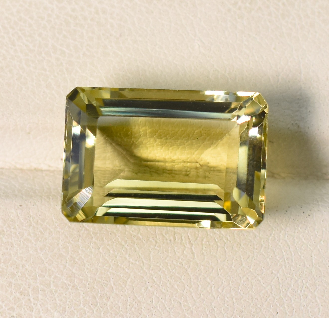 Natural Lemon Quartz Octagon Emerald Cut Gemstone 17X12.5X8 MM 13.15 Cts