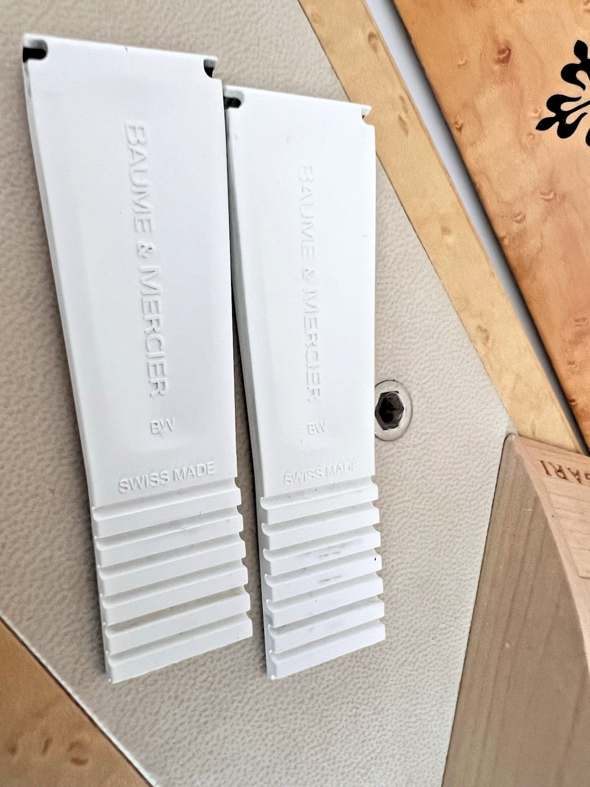 Baume Mercier Watch Rubber Strap Riviera 42mm 25mm x 19mm UNUSED White SWISS MAD