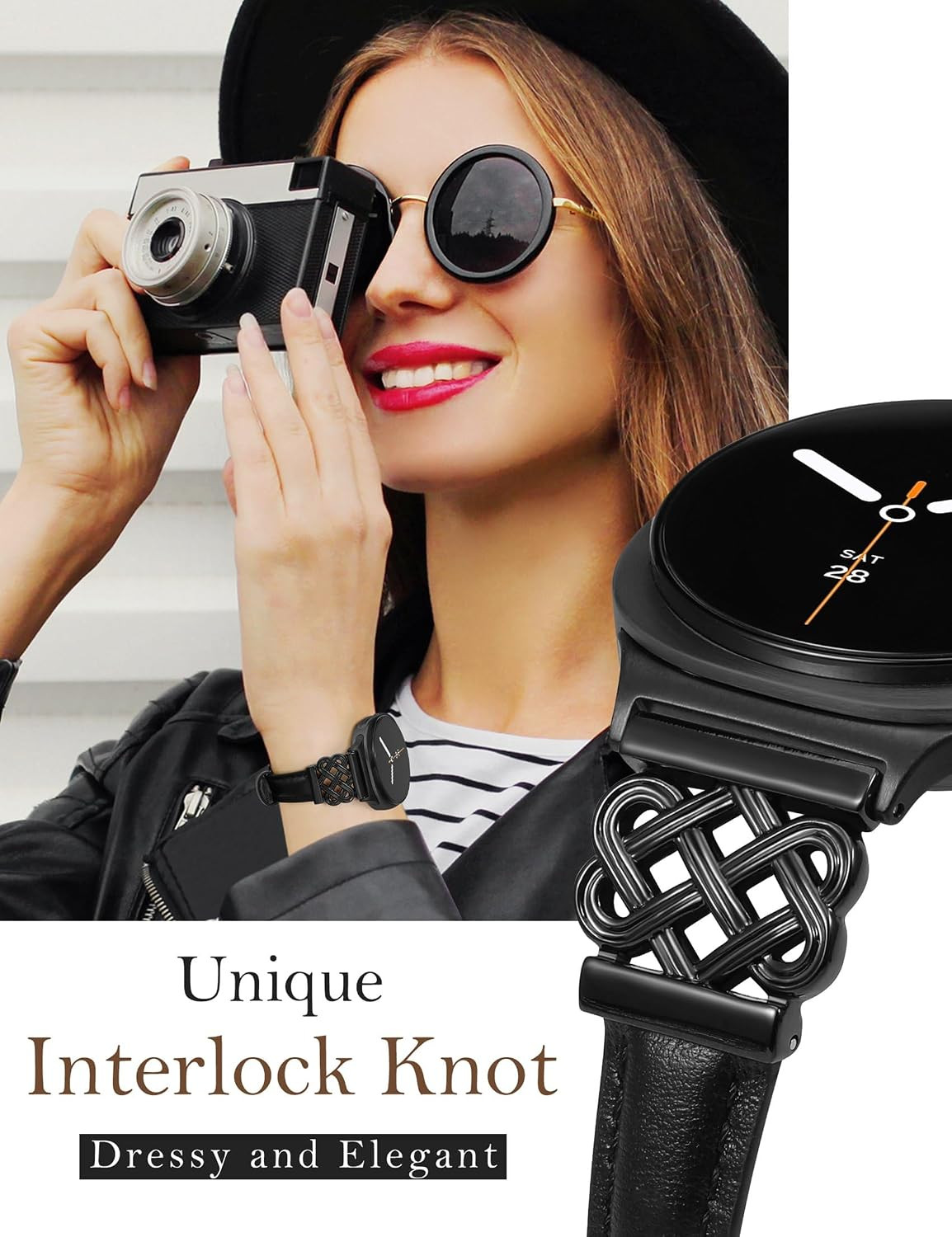 Celtic Knot Leather Band Compatible with Samsung Galaxy Watch 8 40Mm 44Mm/Watch