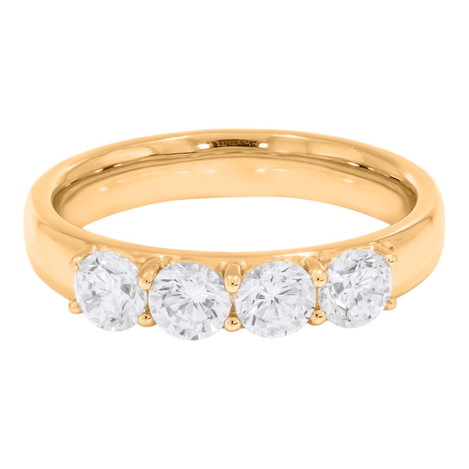 Lab Grown Diamond Engagement Ring 0.96 ct Certified Round Cut 14k White Gold