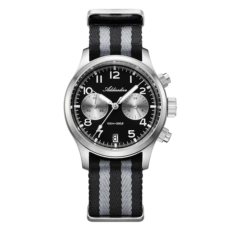 39mm Chronograph Watch VK64 Quartz BGW9 Luminous 10Bar 316L Steel