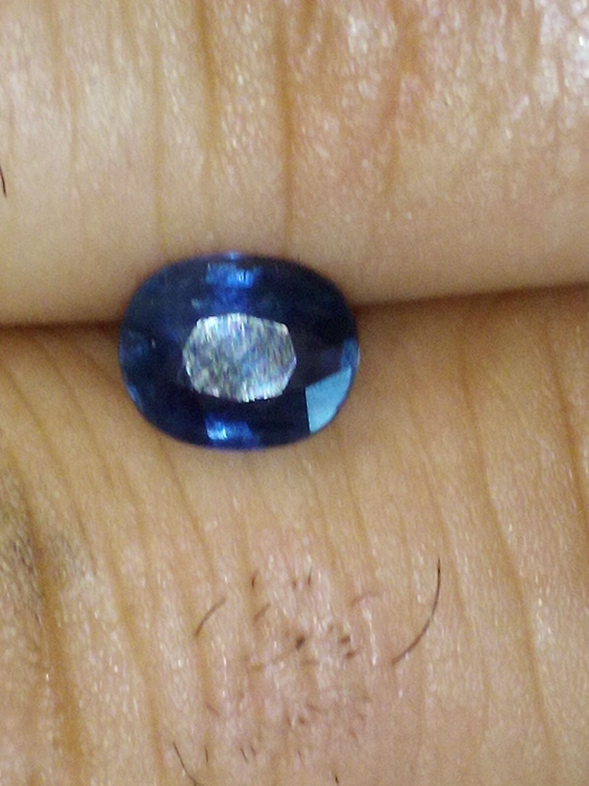 Blue Sapphire 1.36ct Madagascar Oval cut VS clarity deep saturation of color