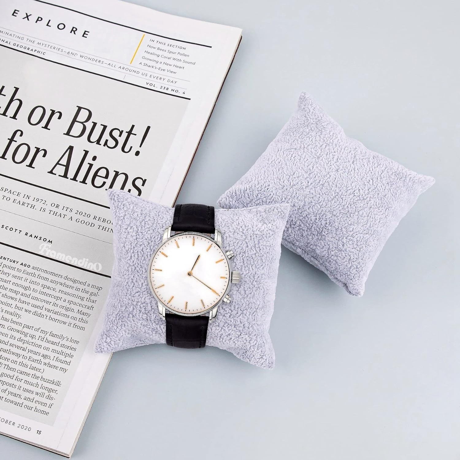 , 20 Pack Gray Velvet Watch Pillow Bracelets Pillows Bangle Cushions Jewelry …