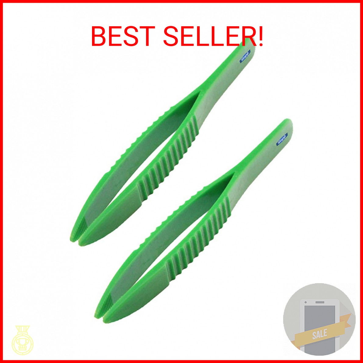 2 PCS PLASTIC TWEEZERS 5″ NON CONDUCTIVE JEWELRY WATCHMAKERS