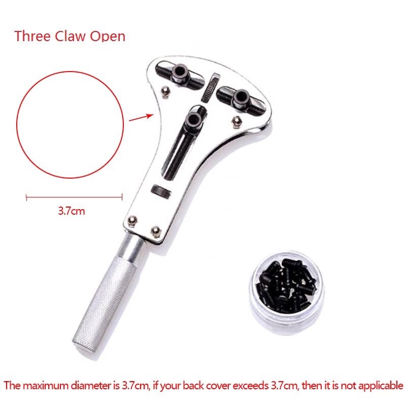 Watch Back Cover Case Opener Remover Battery Change Watchmaker Repair Tool Kit U