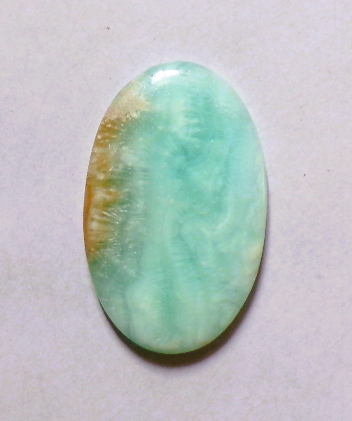 34.15 Cts Natural Blue Aragonite Cabochon Loose Gemstone 36X23X4.2MM P27