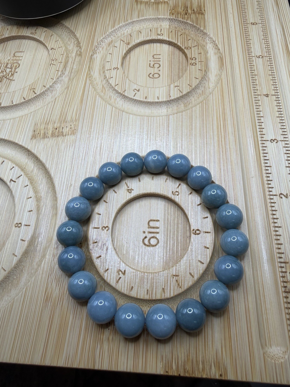 Blue Water Jade Beaded Bracelet, Casual Beads Jewelry, Everyday Wear Accessory