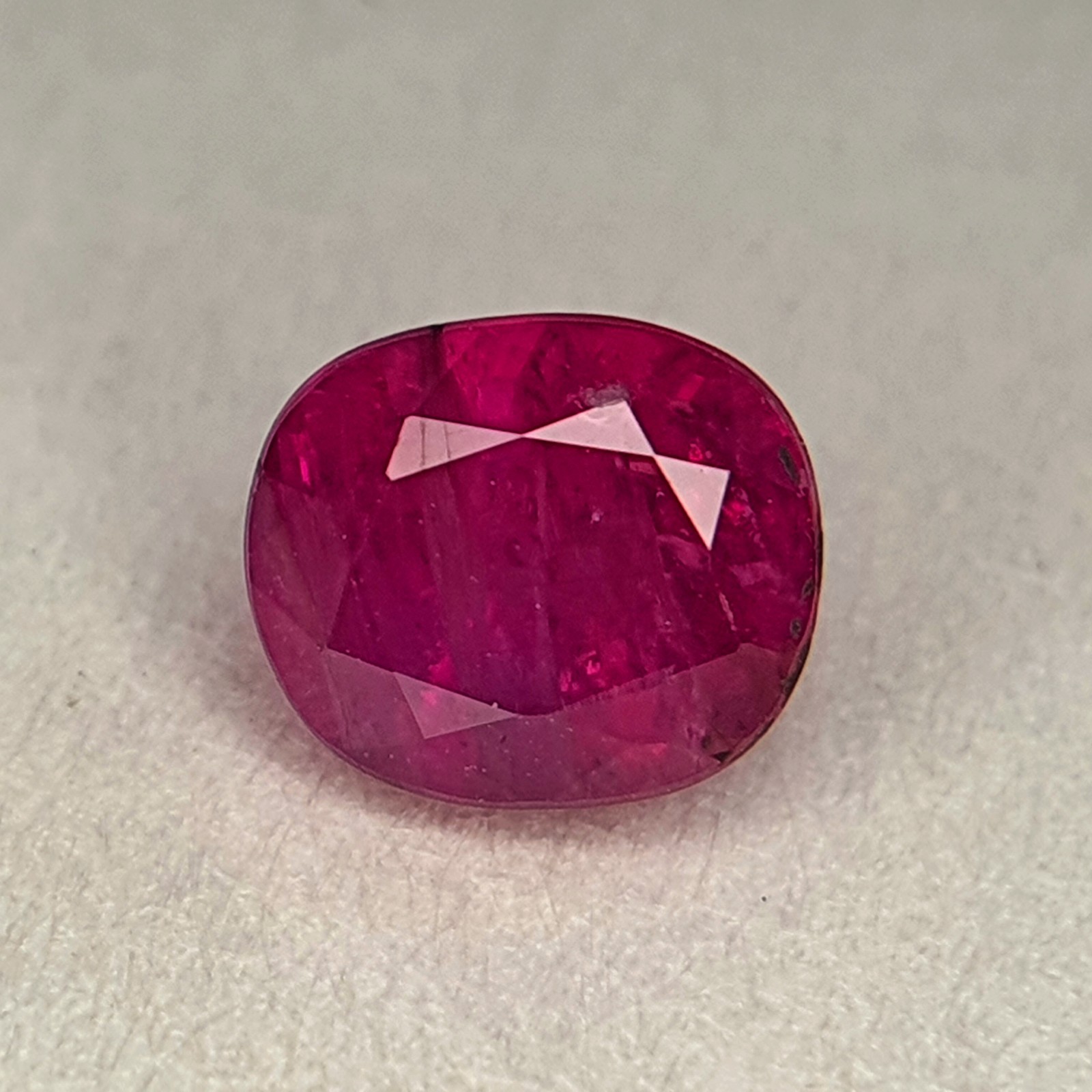 1.53 Ct Natural Ruby Unheated Cushion Cut Red Loose Gemstone