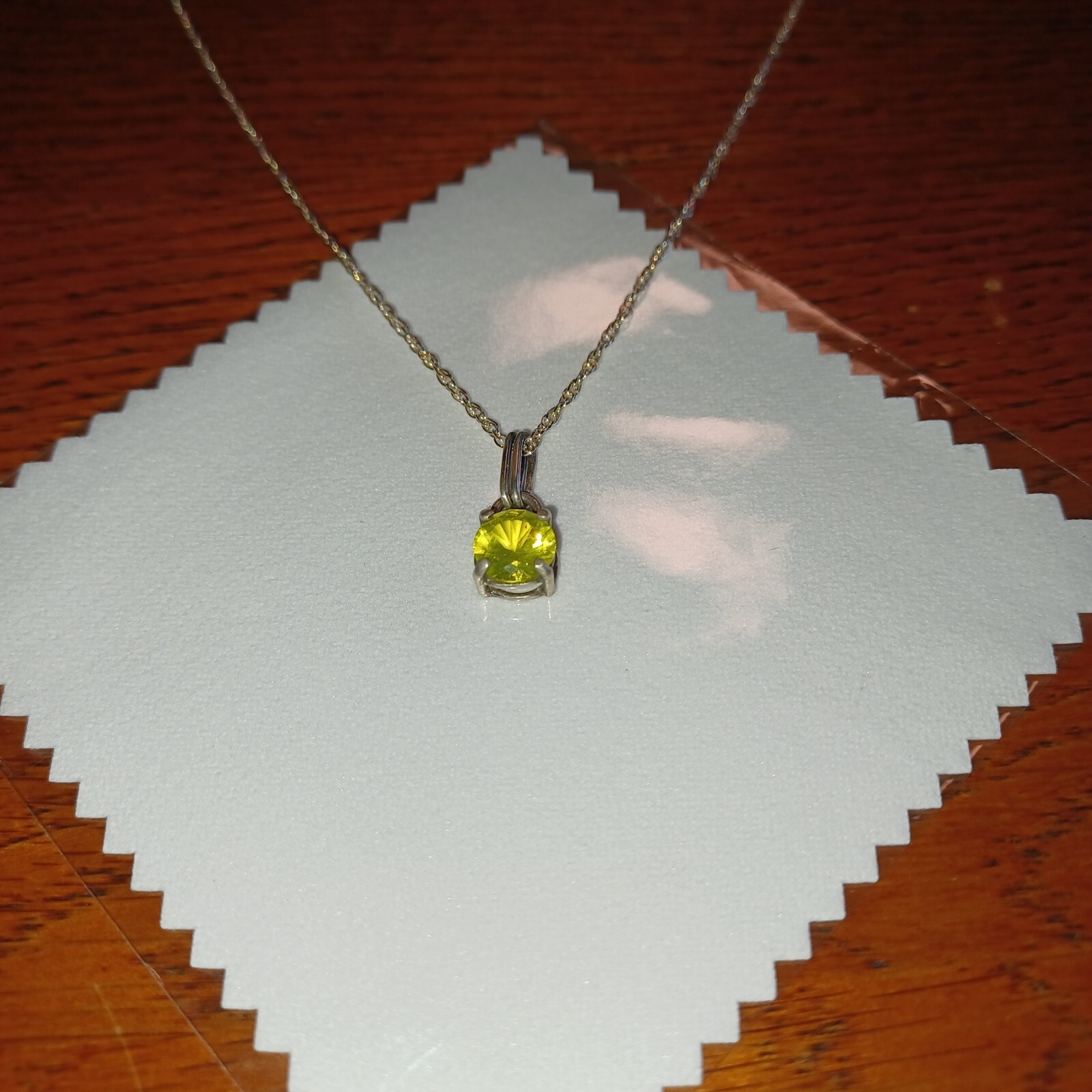 Hand Crafted YAG Yttrium Aluminum Garnet Pendant – Sterling Silver – 18” Chain