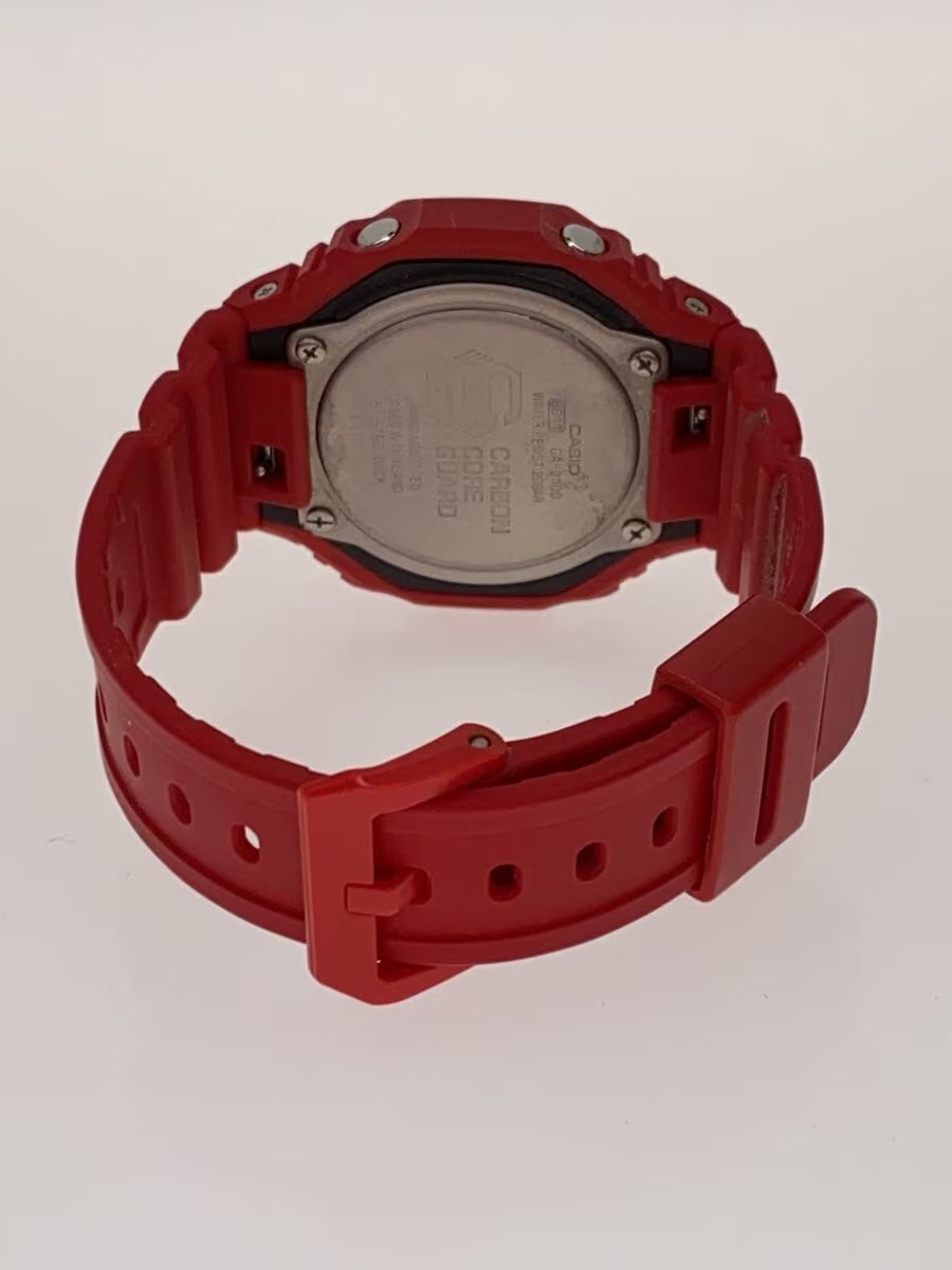 CASIO GA 2100 4AJF Quartz wristwatch G SHOCK Digital Analog RED RED