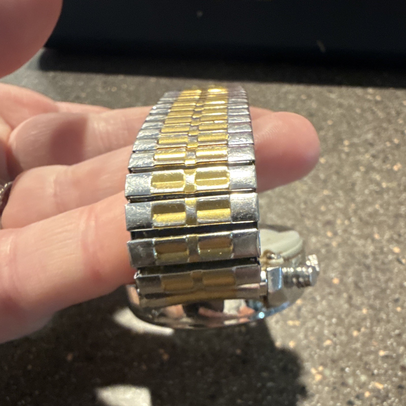 Reizen Talking Radio Controlled Watch, Low Vision Atomic Timepiece, Silver/Gold
