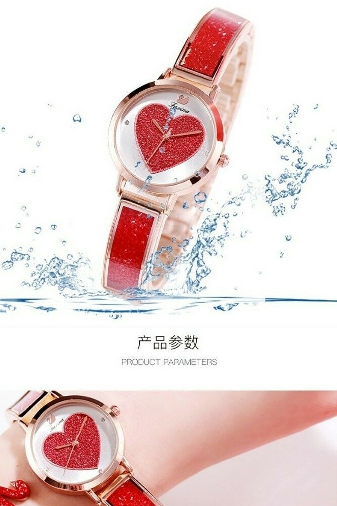 Fashion Girls Women Luxury Stylish Swan Love Heart Bling Quartz Watch