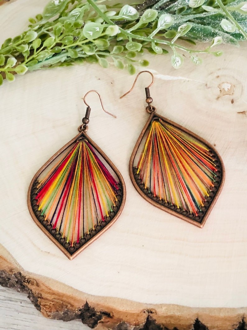 Boho Earring Dangle/Bronze Earring/Bohemian Earring/Unique Boho Jewelry/