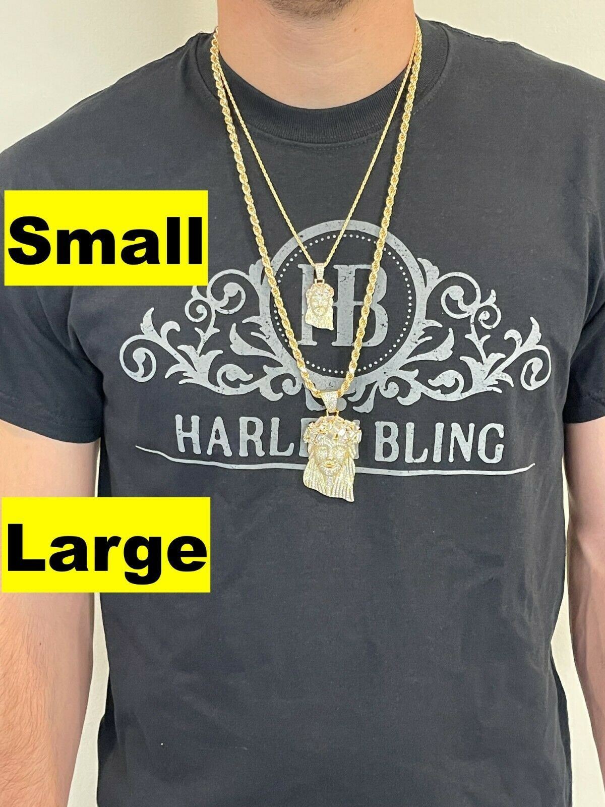 Iced Baguette MOISSANITE Gold Plated Jesus Piece Pendant Passes Test Out Hip Hop