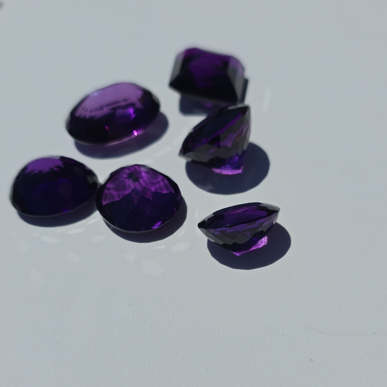 Purple Amethyst Cut Transparent Oval/Round/Rectangular 24.6-17.4mm 6pc