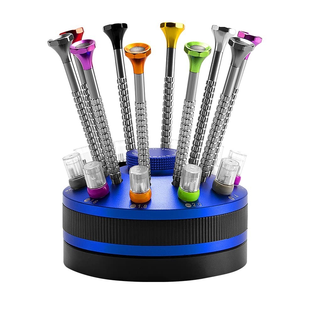 10-Piece Precision Watch Screwdriver Set with Extra Blades for Jewelry & Eyeglas