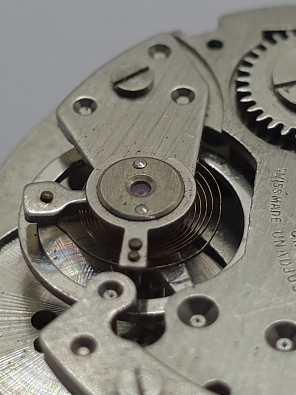 Vintage Josmar De Luxe Watch Movement Cal. BFG 866 Perfect Dial Main Spring