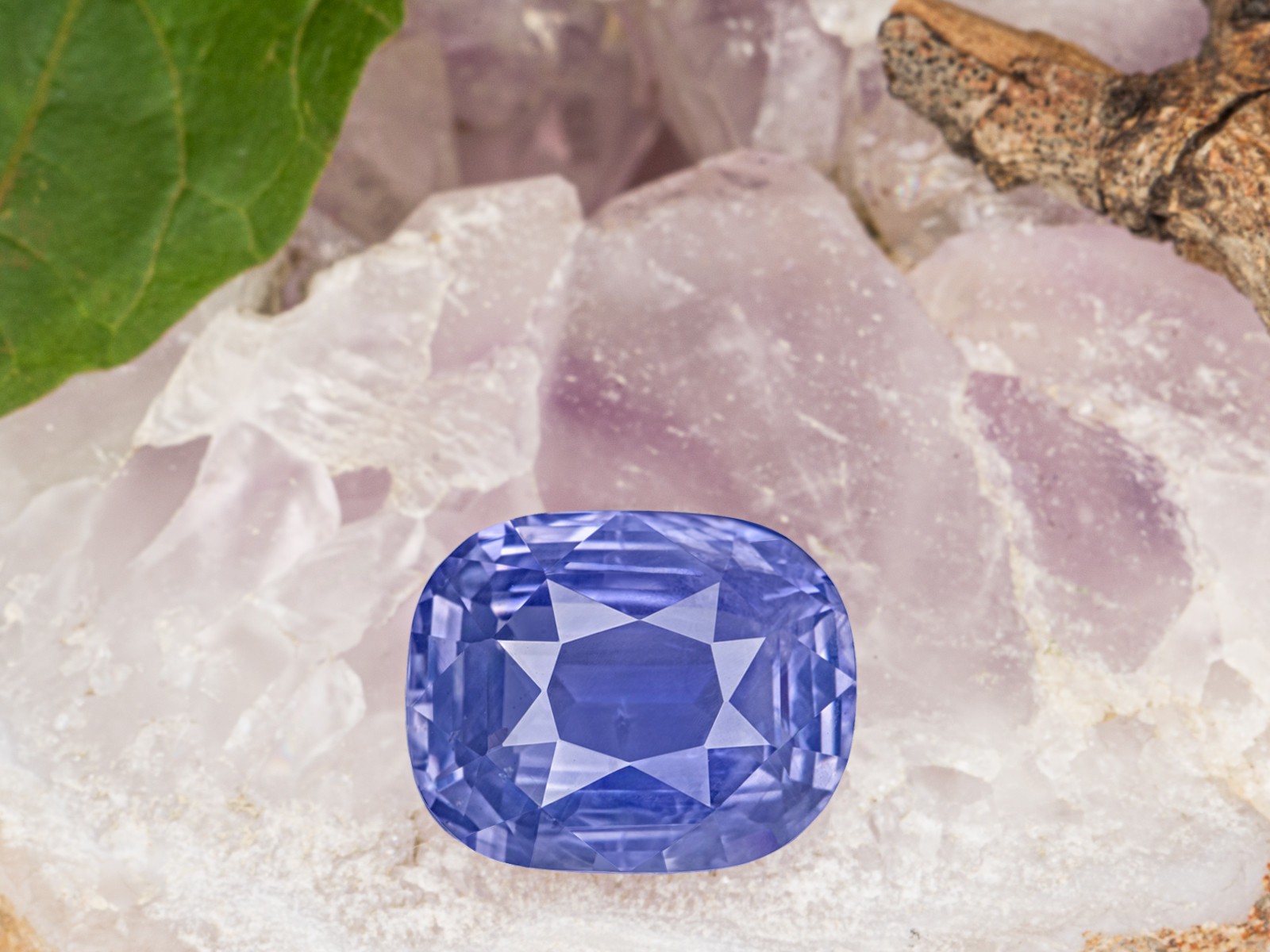 GRS & LOTUS Certified CEYLON Blue Sapphire 12.30 Ct. Natural Unheated CORNFLOWER