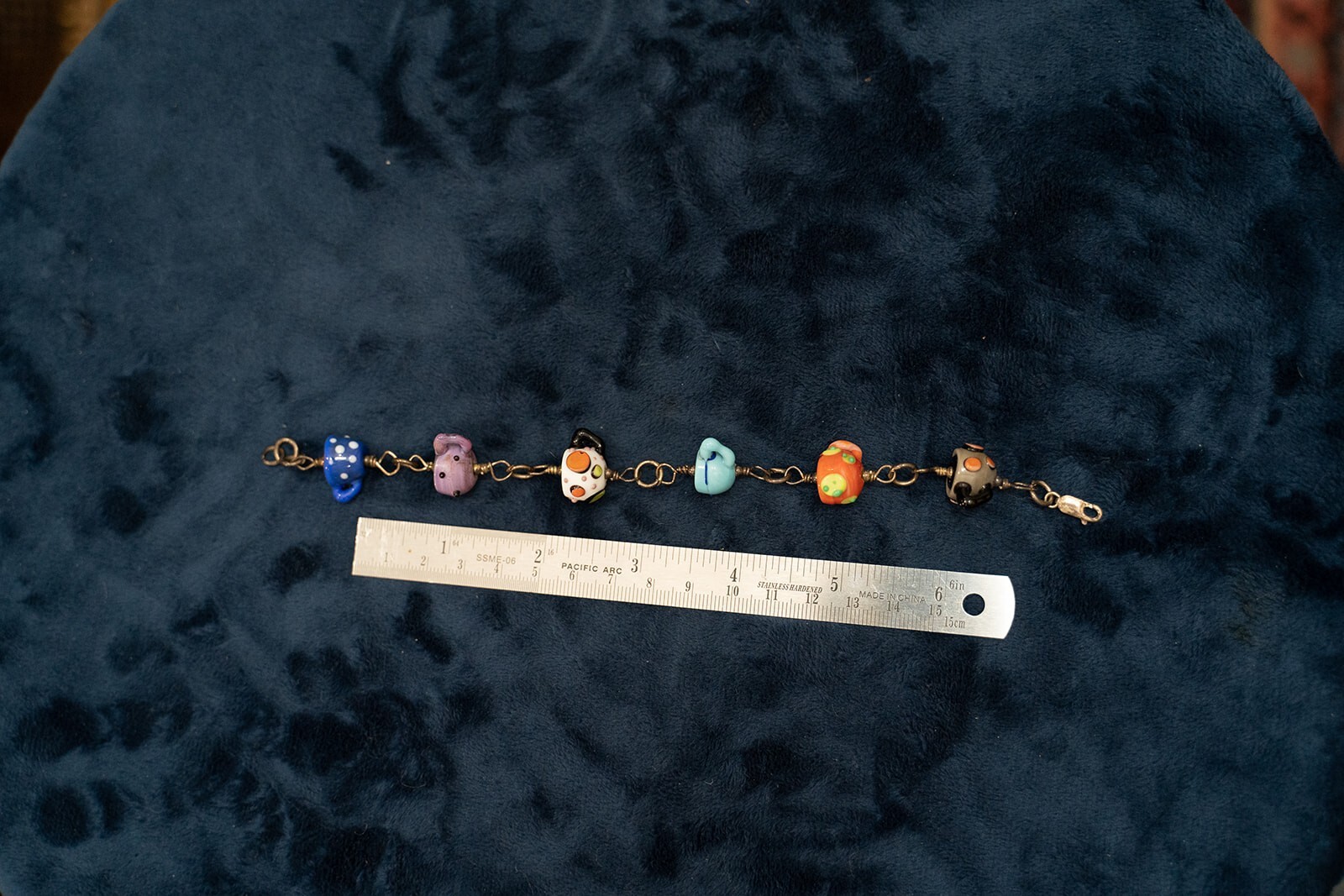 Murano Glass Bead Bracelet Coffee Mug Cup Cappuccino Latte Espresso lampwork