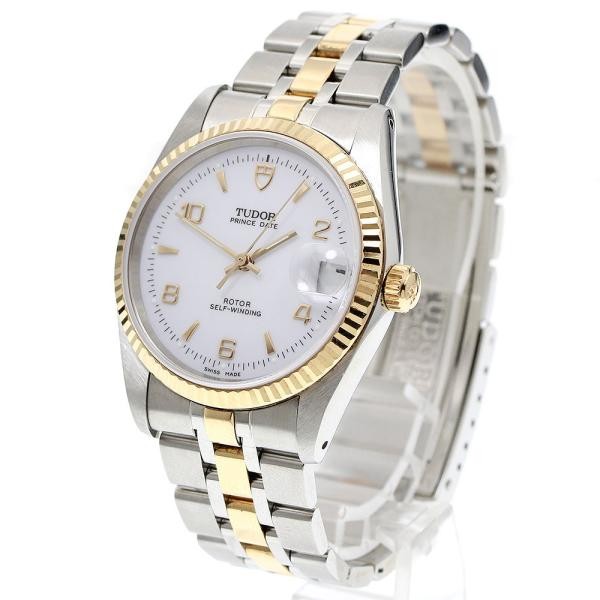 Tudor Prince Date 74033 34mm SS White Dial Automatic Date Watch #C7657