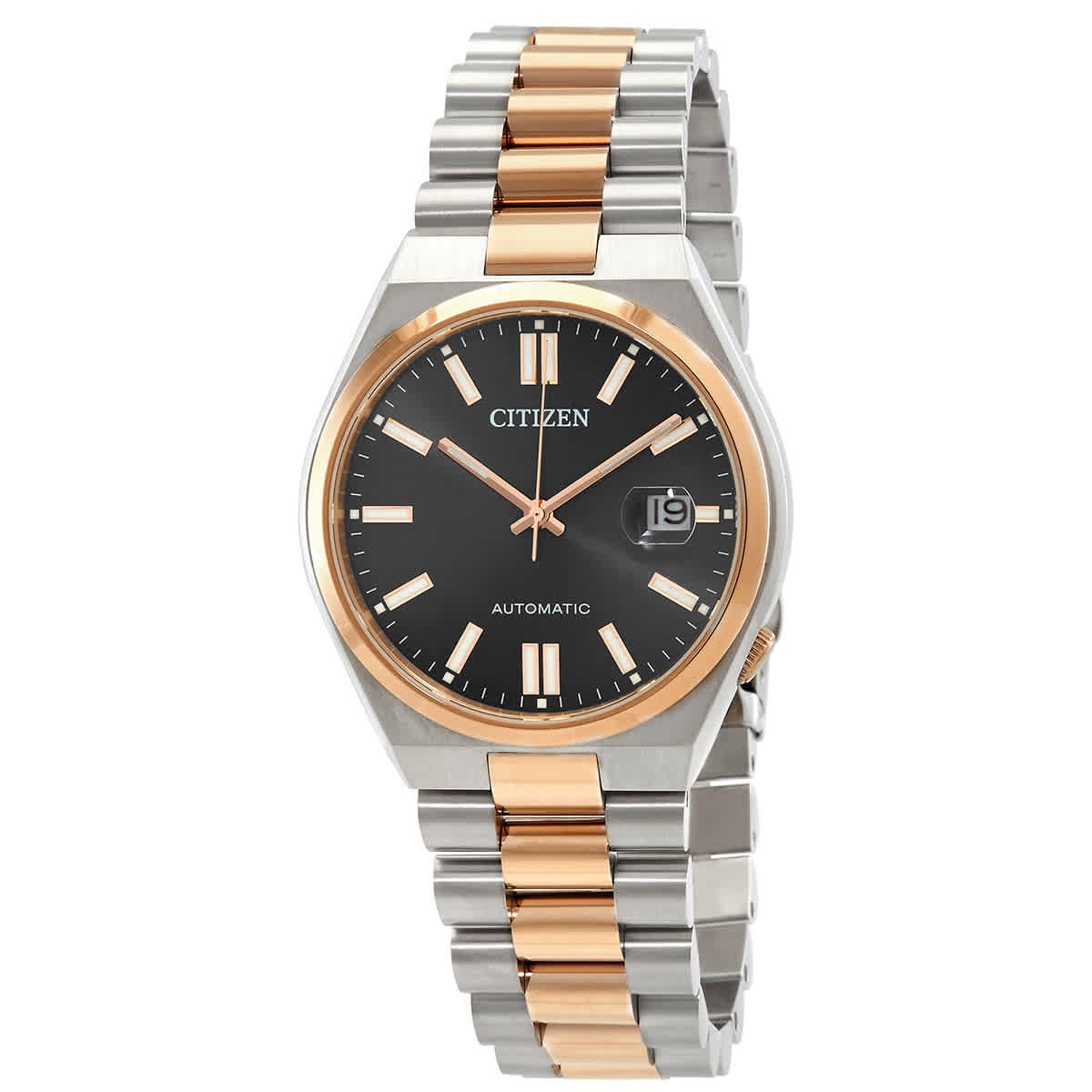 Tsuyosa Automatic Black Dial Two-Tone Men’s Watch NJ0154-80H
