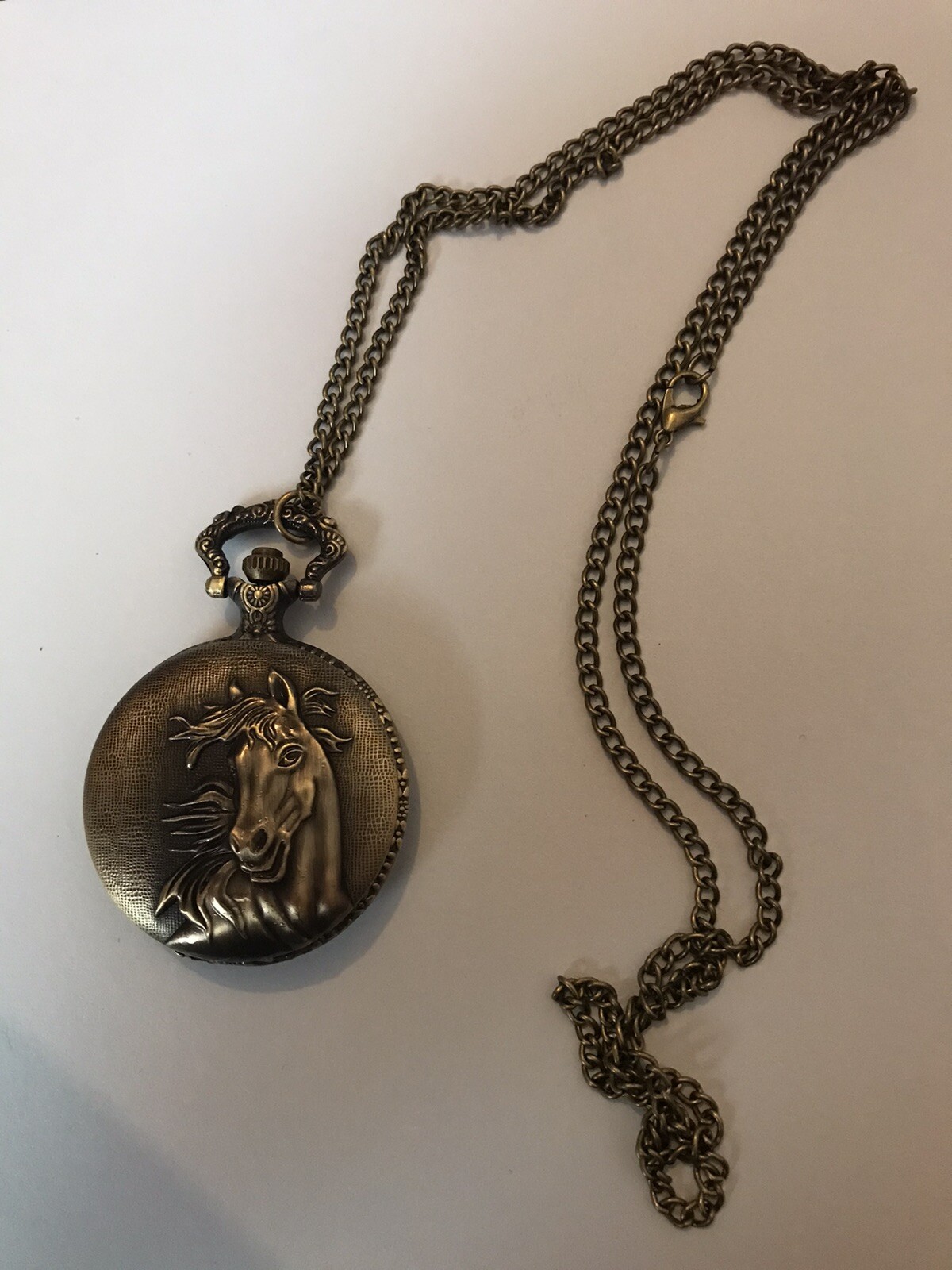 bronze pocket watch 4.5 cm Diameter Chain Length 40Cm