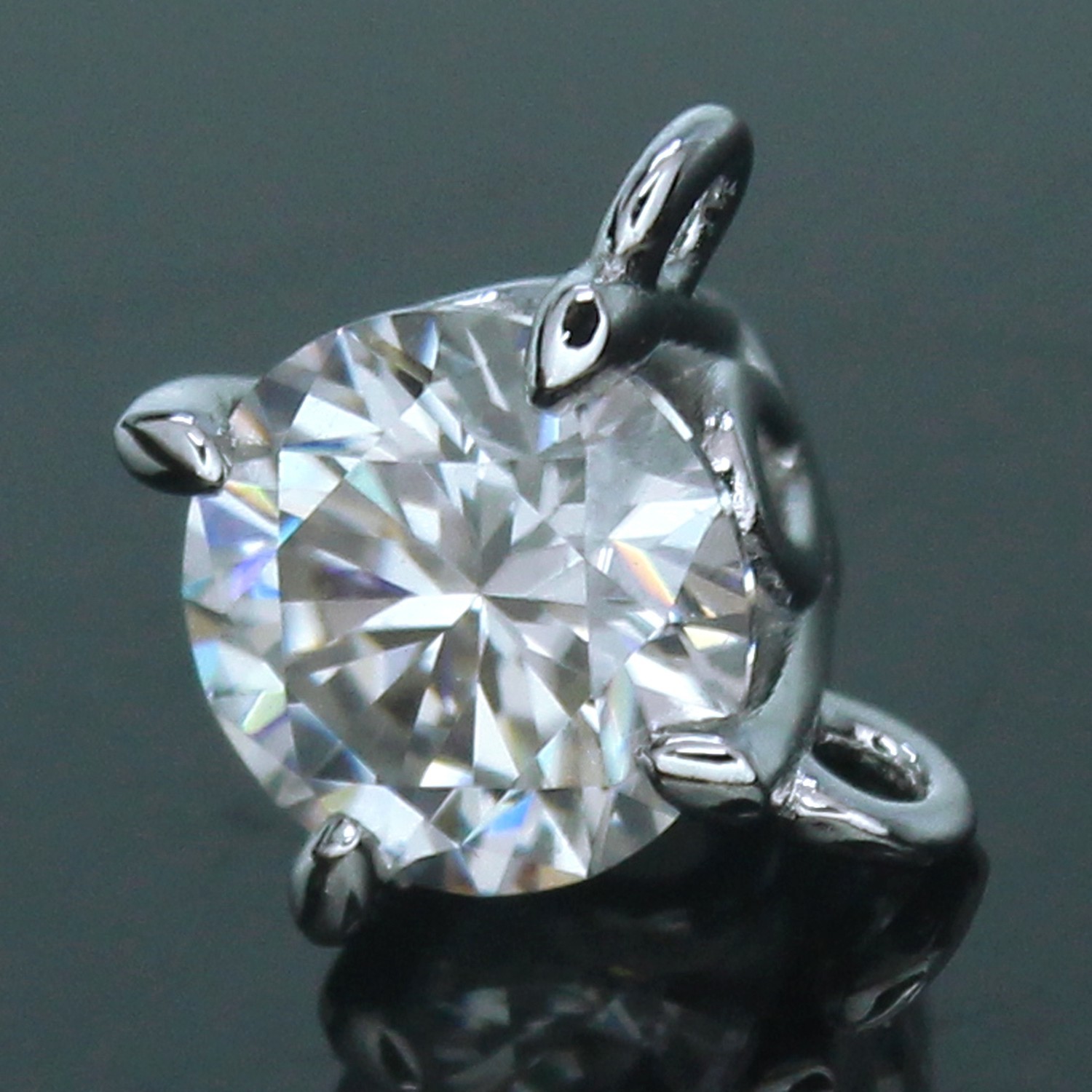 Certified Lab Grown Diamond Women Statement Occasions Pendant 14K Gold Over