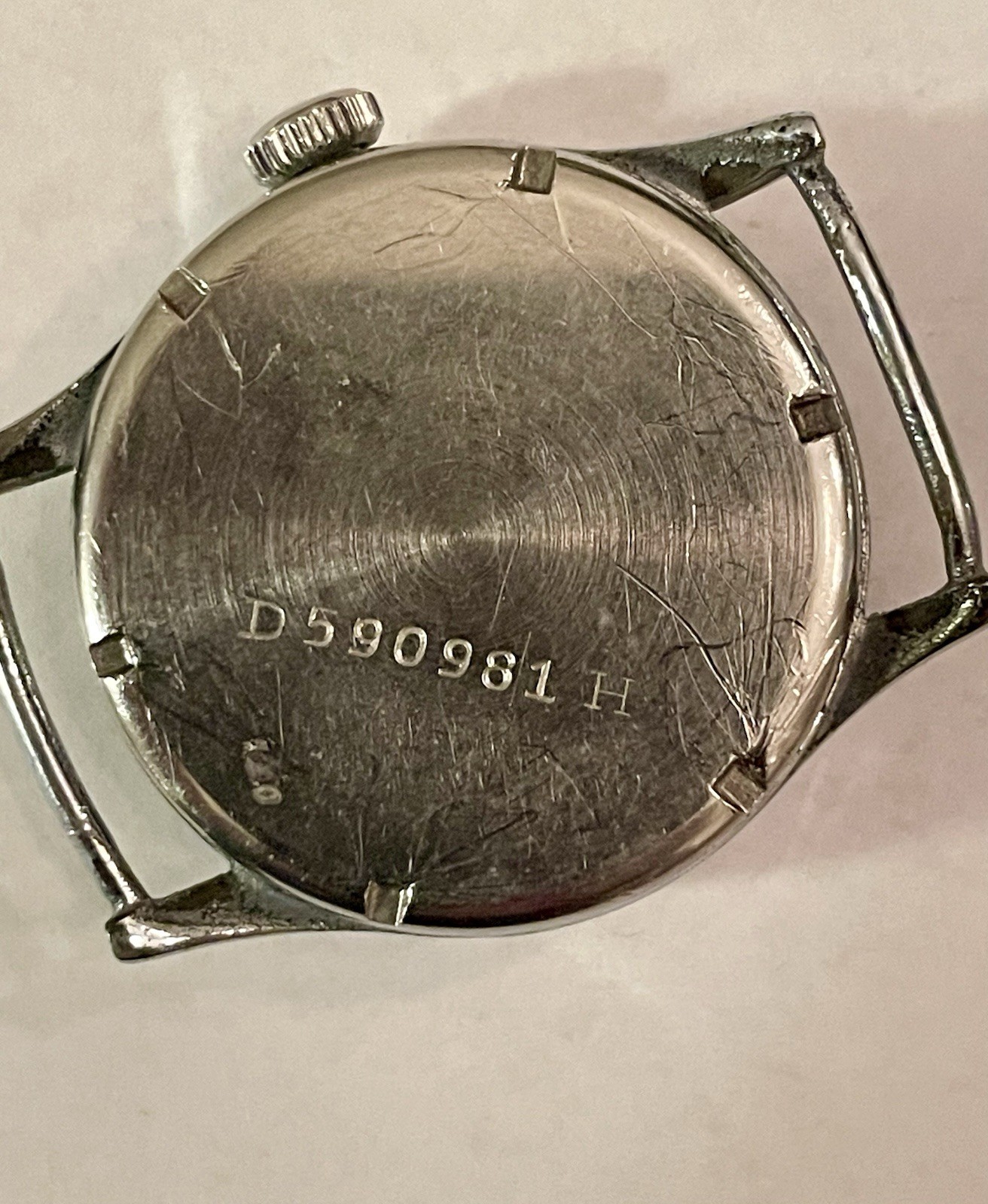 WWII German Army DH Military Watch Recta Swiss Movement – Serviced – Fixed Lugs