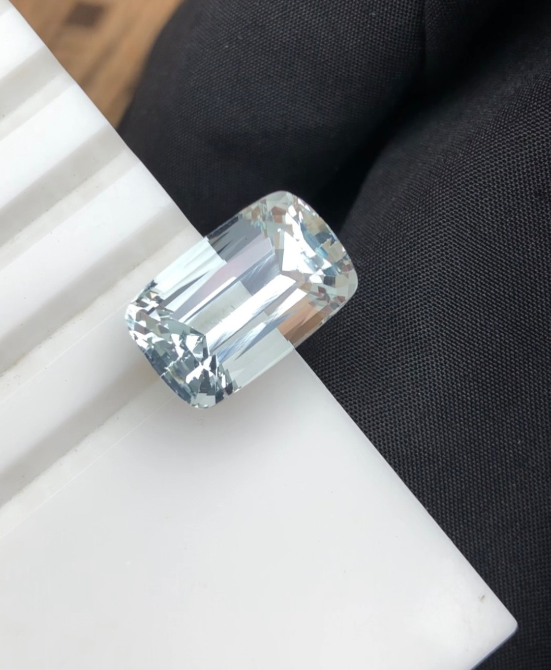 12.70 Cts Natural Aquamarine Light Blue Color Cushion Shape gemstone From Skardu