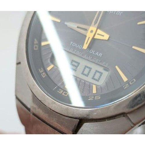 CASIO WAVE CEPTOR WVH-100TJ Analog-Digital Radio-Controlled Solar Watch 【USED】