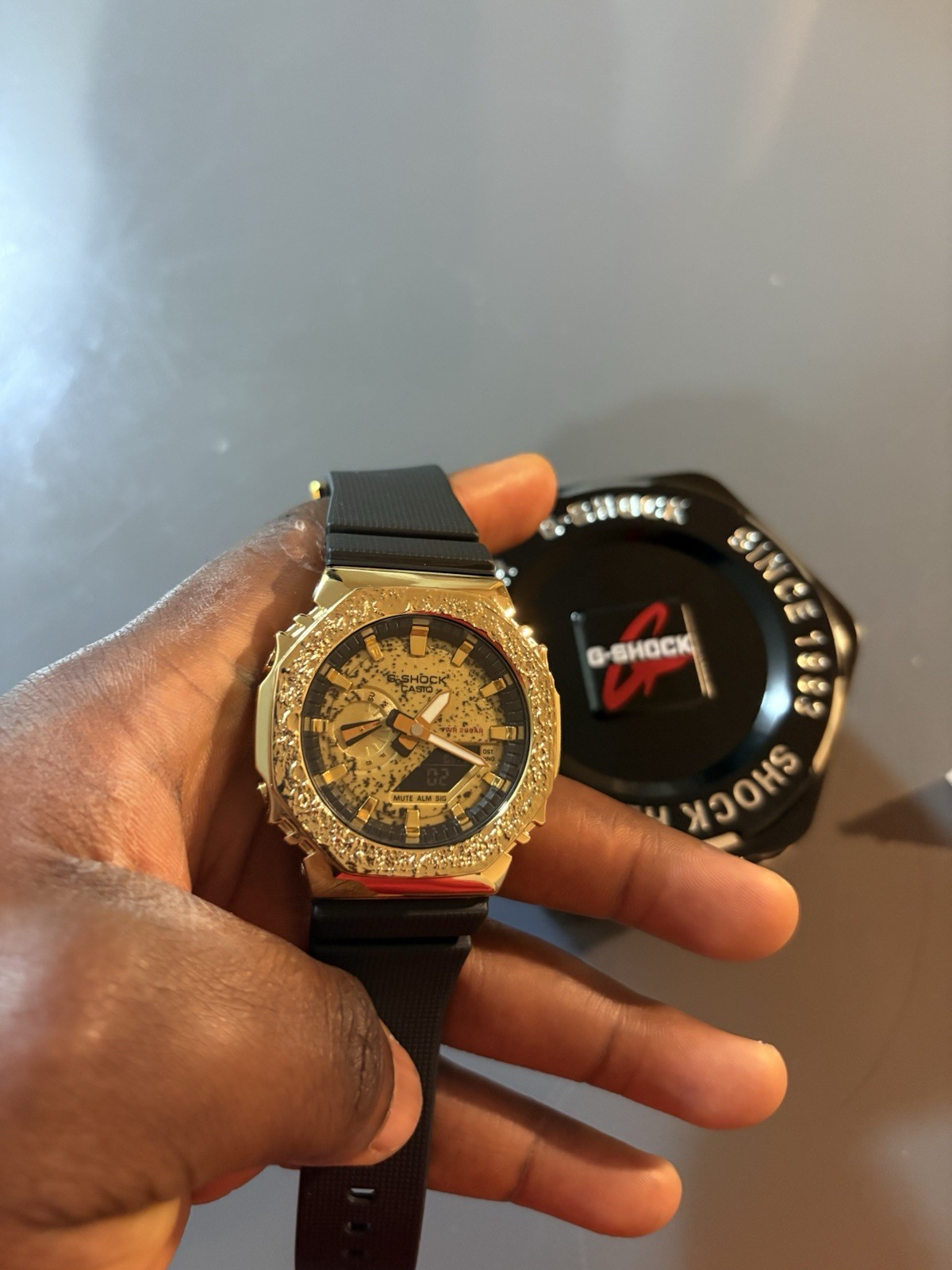 G-Shock Gold & Black Watch ⌚️
