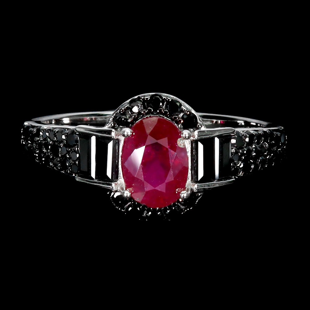 925 Sterling Silver Ring Oval Ruby 7x5mm Spinel Natural Gemstone Jewelry Size 9
