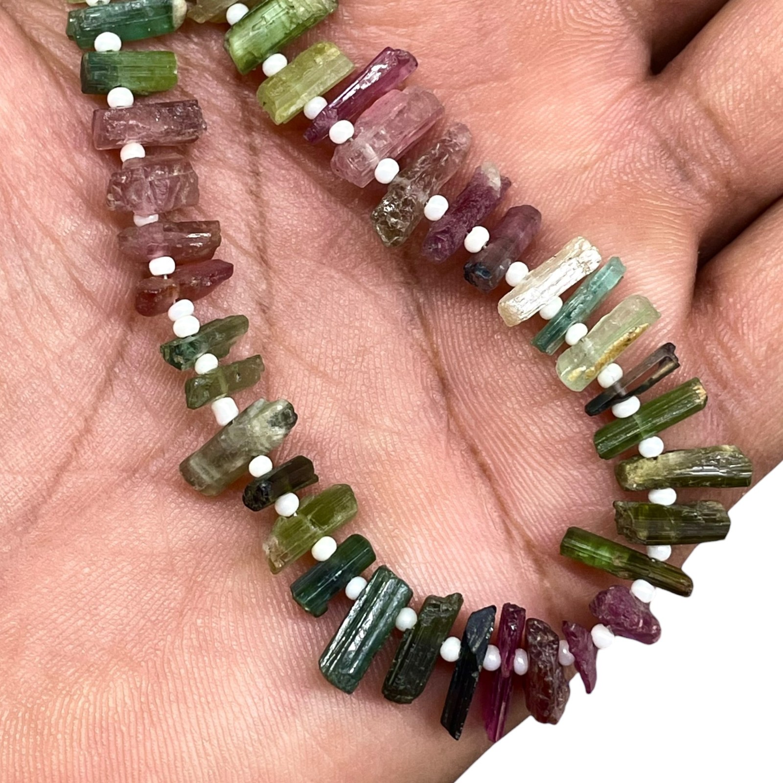 Natural Tourmaline 8-16mm Multi Color Drilled Rough Stick Loose Gemstones Lot