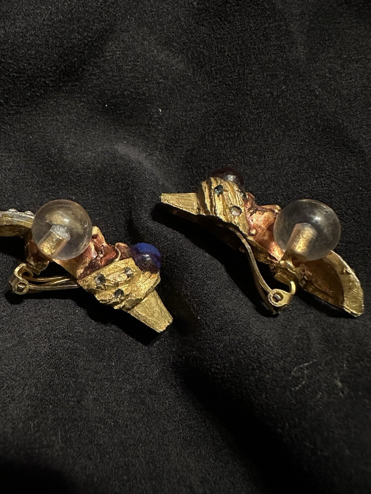 HAR Genie Fortune Teller Clip On Earrings And Spring Clasp Pin