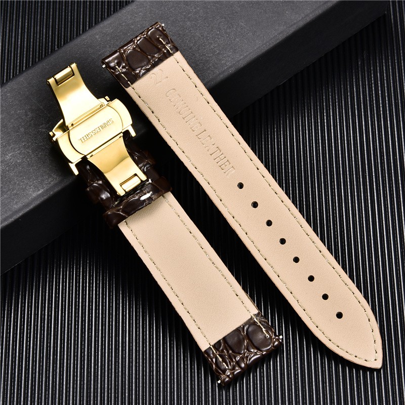 Correas De Reloj De Cuero Con Patrón De Cocodrilo Para Hombre Diseño De Lujo Cor