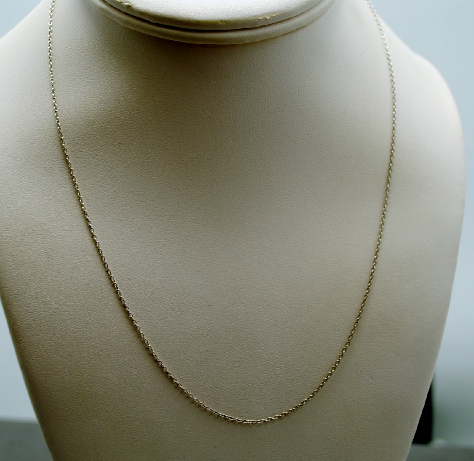 STERLING SILVER CABLE CHAIN LINKED NECKLACE 18.0″ #F117