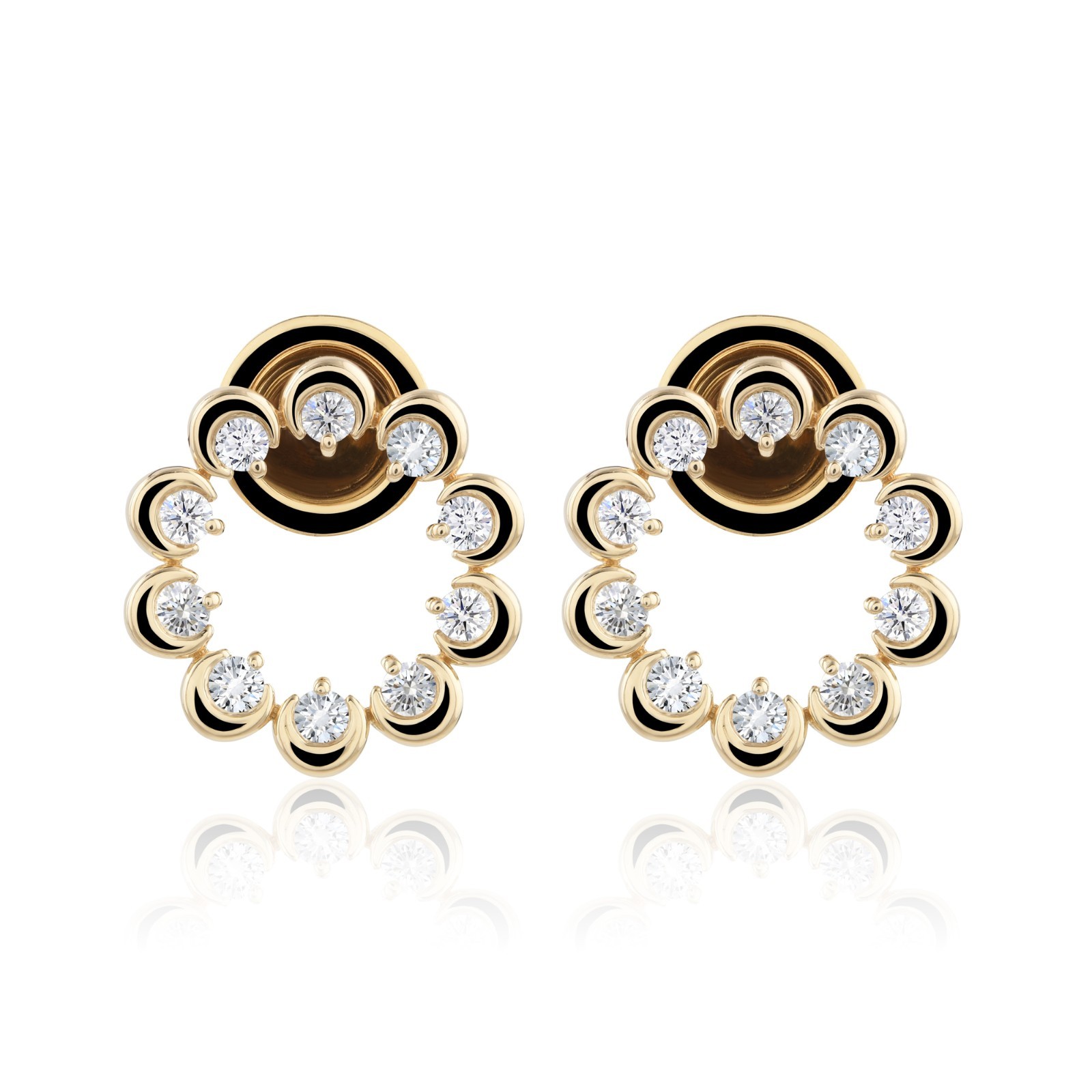 0.20 Ct Lab Grown CVD Round Diamond Earrings Anniversary Gift 9k Yellow Gold