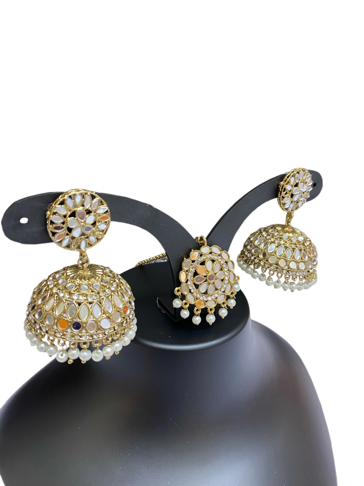 Nita Gold Asian Jhumka Earrings Set