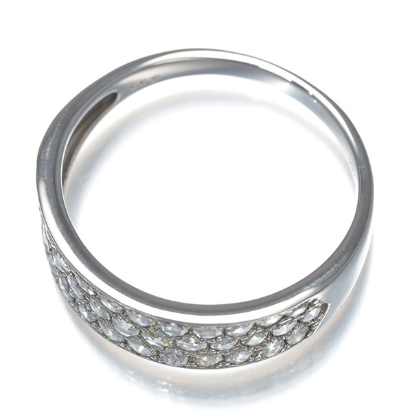 Rose-cut Diamond 0.50ct Paved Ring 950 Platinum