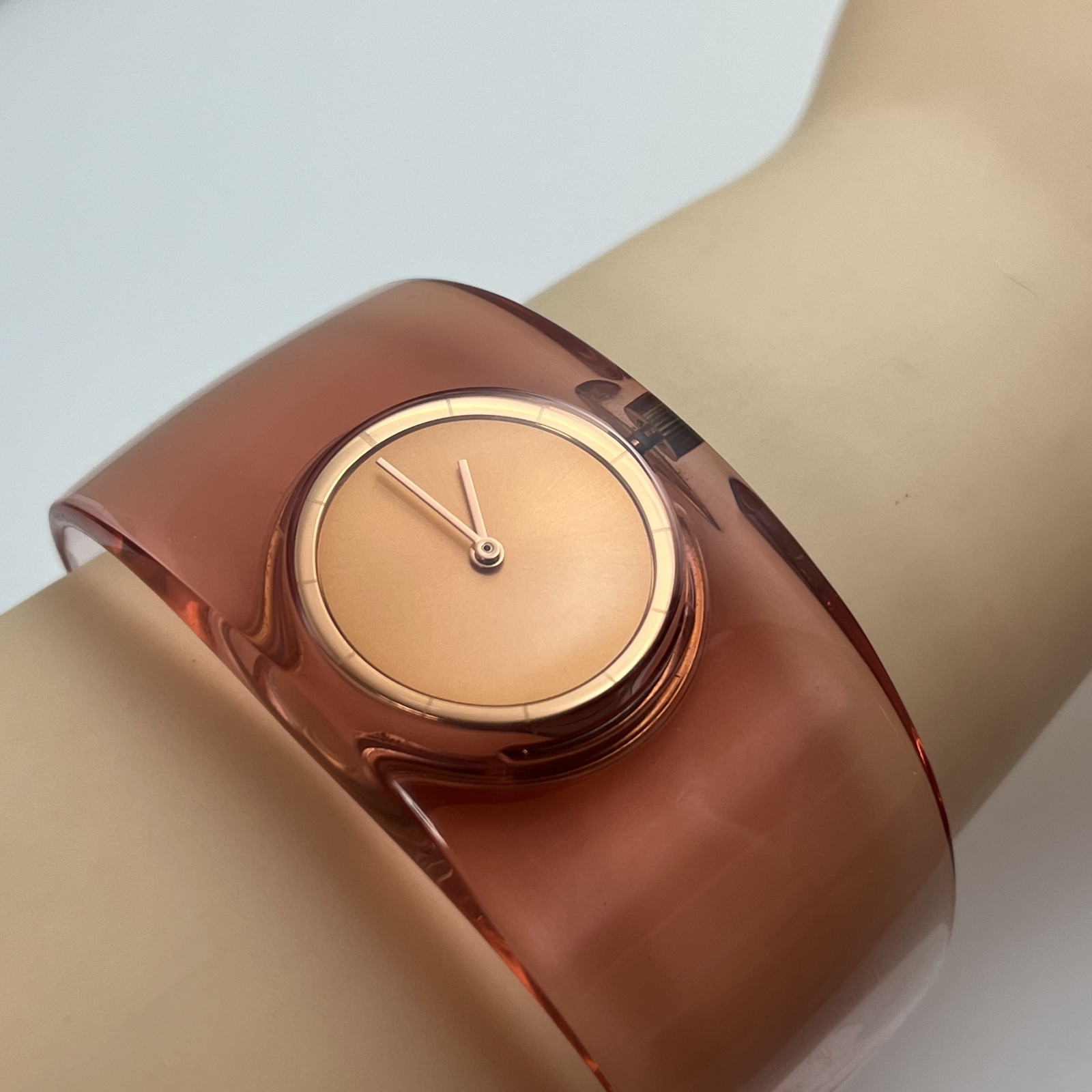 Seiko Issey Miyake Tokujin Yoshioka O Sakura/Peach Qz Japan Watch w/Box #735B