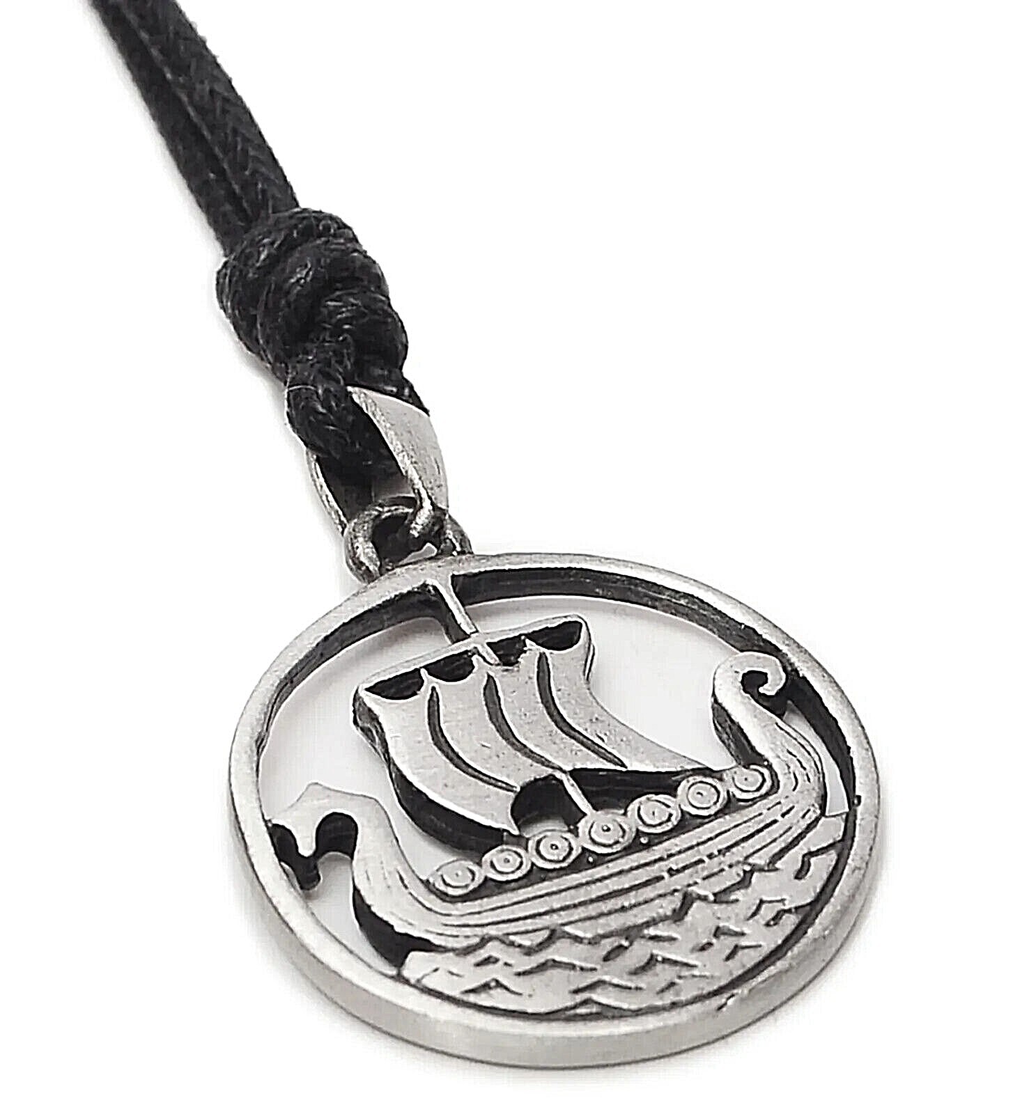 Viking Norway Boat Ship Silver Pewter Gold Brass Necklace Pendant Jewelry