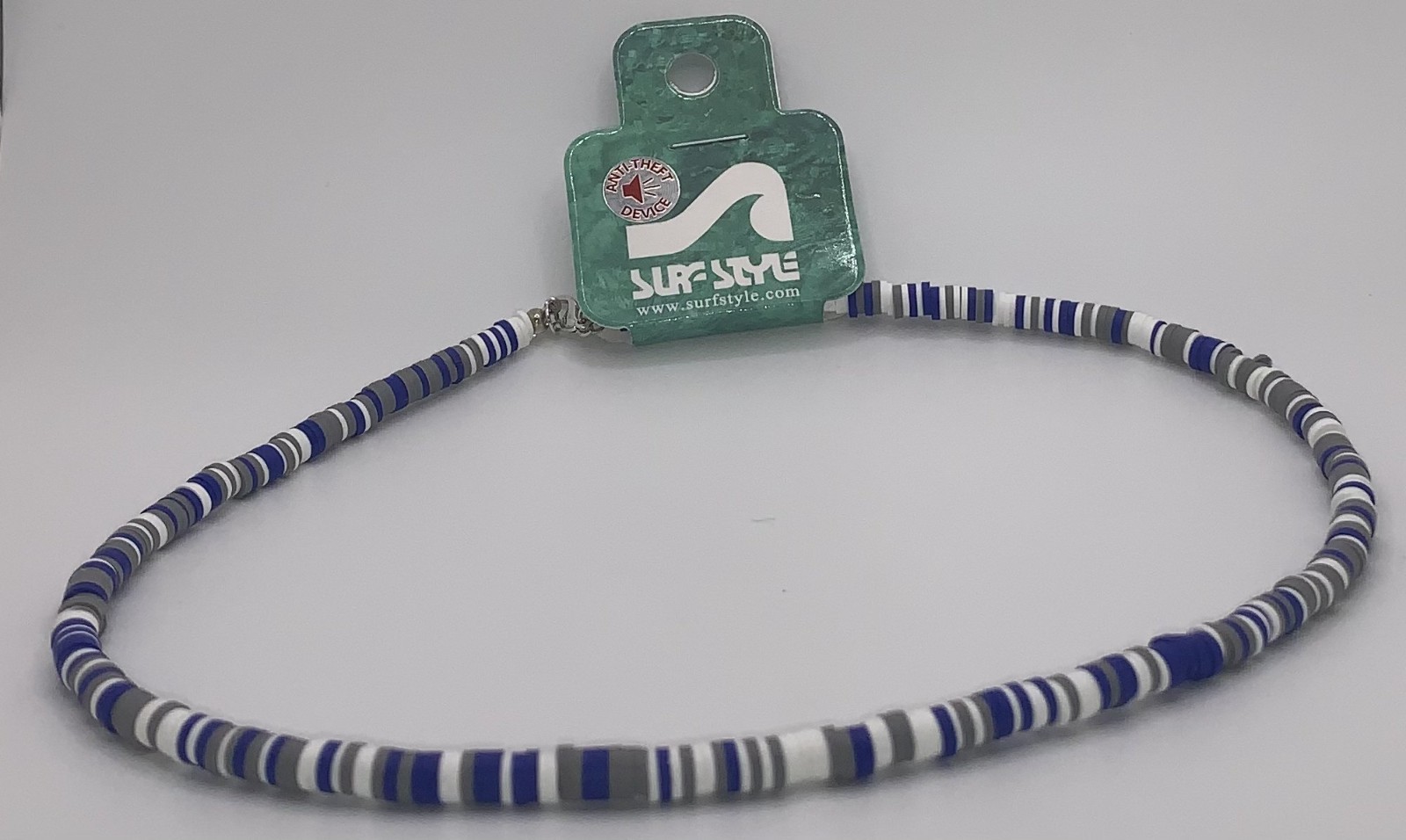 Surf Style Necklace Aqua Blue White Gray Beads 18″ 136240 Brand New BOGO!